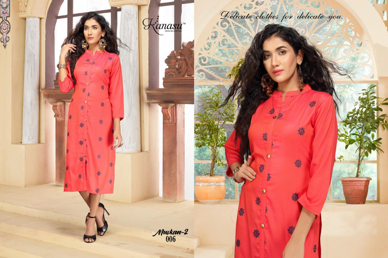 Kanasu Muskan 2 lATEST Fancy Designer Casual Wear Long Kurti Collection